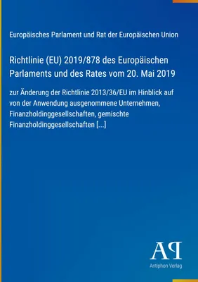 Produktbild von Richtlinie (EU) 2019/878 des Europäischen Parlaments und des Rates vom 20. Mai 2019