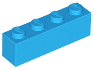 Produktbild von Lego® 50 Stück 3010 Stein Brick 1x4 Part Basic Steine 50 Dunkles Azurblau