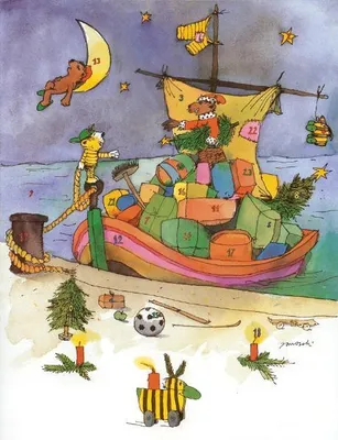 Produktbild von Janoschs Adventskalender Weihnachtsschiff