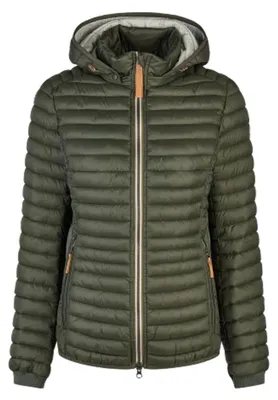 Immagine prodotto di Giacca imbottita leggera da donna camel active, colore verde bosco, antivento e resistente all'acqua