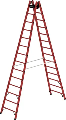 Produktbild von MUNK Günzburger Steigtechnik Sprossen-Stehleiter GFK 2x14 Sprossen