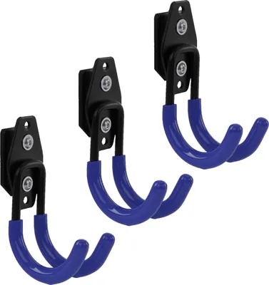 Produktbild von Set 3 Stck. Werkzeughaken von BOTLE für Qbrick Koffer-System für Elektrowerkzeuge, U-förmig 7cm, stabil mit PVC-Ummantelung, für Garage, Schuppen, Haken für Kleide und Farbrolle, Doppelhaken, Tragkraft bis 40 kg