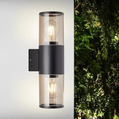 Produktbild von BRILLIANT Außenwandleuchte  Sergioro | dekorative Outdoorleuchte | anthrazit | 2x E27 max. 20 W | IP44