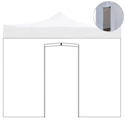 Immagine prodotto di Telo Laterale 3x2 m Ricambio Per Gazebo con Porta Avvolginile Richiudibile Telo Ox  Impermeabile Bianco