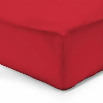 Produktbild von Spannbetttuch, rot 180x200 100% Baumwolle