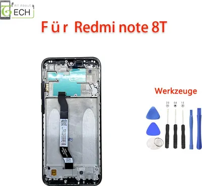 Produktbild von Für Xiaomi Redmi Note 8T M1908C3XG LCD Display mit Rahmen Bildschirm Touchscreen