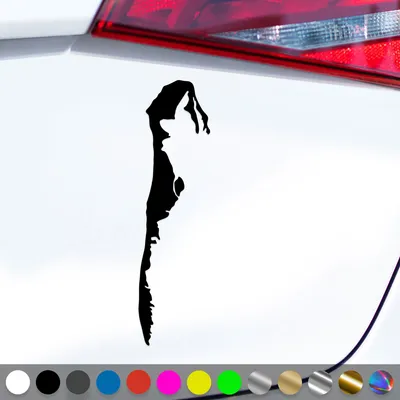 Produktbild von PantherPixel Insel Hiddensee Aufkleber Ostsee Umriss Maritim Sticker Auto Geschenkidee Farbe Schwarz