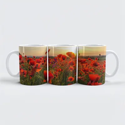 Produktbild von raxxa Premium-Tasse "Mohnleuchten"