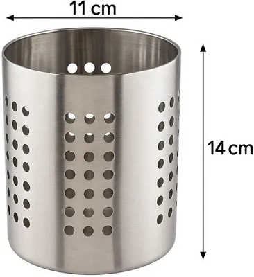 Produktbild von Unyqoos® Rundes Besteckabtropfgestell aus Edelstahl, silber – platzsparend für Besteck & Küchenutensilien, ideal für die Küche