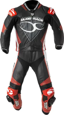 Produktbild von MUGENRACE Impegnato-D perforierte Damen 2-Teiler Motorrad Lederkombi, schwarz/weiß/rot, 36