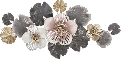 Produktbild von BELIANI Wanddekoration Bunt Eisen Blumen Einteilig Handgemacht Modern Wandobjekt Wanddeko für Schlafzimmer Wohnzimmer Flur Küche Esszimmer