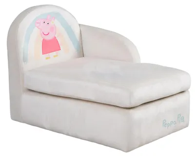 Image de Canapé pour enfants Roba, modèle Peppa Pig, style lounge - Canapé pour enfants avec accoudoirs, adapté aux filles et aux garçons à partir de 18 mois - Capacité de charge jusqu'à 80 kg - Beige / Rose