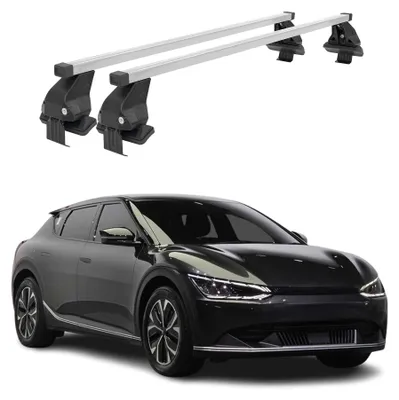 Image de Barres de toit transversales pour Kia EV6 2021-2026 Acier Gris, Image générée par une IA