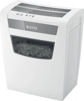 Produktbild von LEITZ IQ Home Office S Aktenvernichter mit Partikelschnitt P-4, 4 x 28 mm, bis 8 Blatt, weiß (80360000)