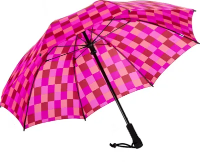 Produktbild von Euroschirm Swing Regenschirm rosa / rot kariert
