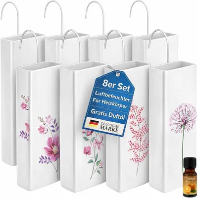 Produktbild von 8 Luftbefeuchter Heizung + Gratis Duftöl Raumbefeuchter Heizkörper Verdunster