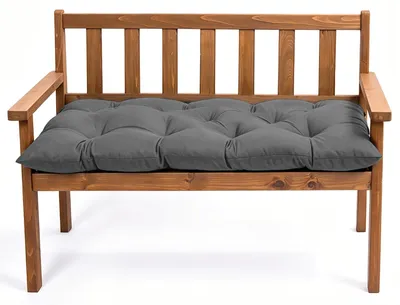 Image de Omgoods - Coussin de banc 100 x 50 x 10 cm, coussin d'extérieur imperméable pour jardin - Gris foncé