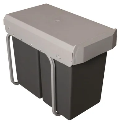 Produktbild von Victory Double Man 2x14L Alugrau/Anthrazit Gestell alugrau, Eimer Anthrazit