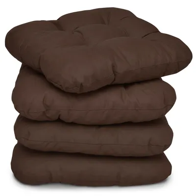 Produktbild von Beautissu 4er Set Sitzkissen Lisa Braun, 40x40x8cm