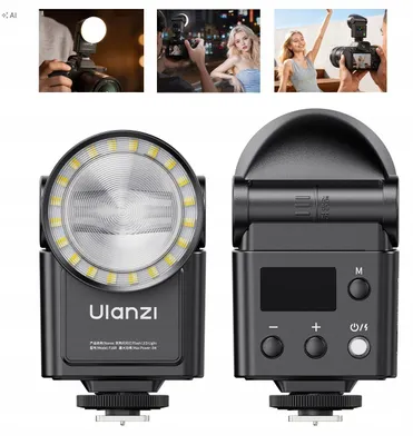 Productafbeelding van LED-flitser GN16, 2500-6500K, USB-C, diffuser, 90°, 1200mAh / Ulanzi / F16R