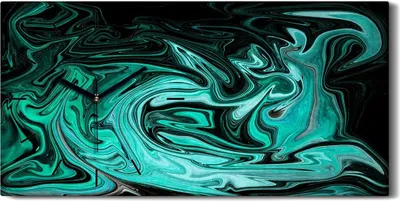 Produktbild von Wandkunst Leinwand Bild Uhr Geräuschlos Kunstdruck 60x30 Malerei Abstrakte Kunst - schwarze Hände