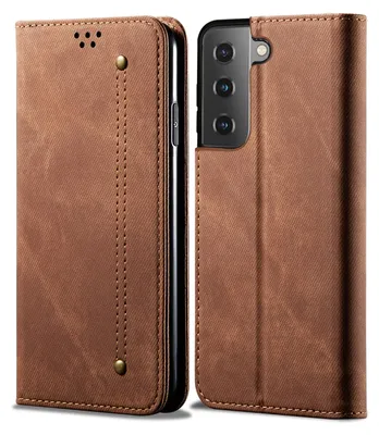 Immagine prodotto di Custodia Galaxy S21 FE 5G, Custodia in pelle a portafoglio Flip Bookstyle con funzione Stand per Samsung Galaxy S21 FE 5G Marrone