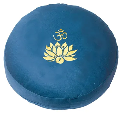 Produktbild von Meditationskissen mit Inlet ""Lotus Om"" Baumwolle(80%), Polyester(20%) blau