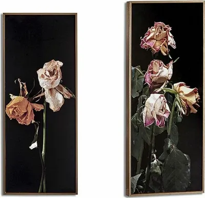 Produktbild von Bild Gold Blomster Spanplatte (21,2 x 2 x 51,2 cm)