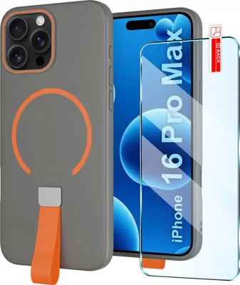 Immagine prodotto di Etui z Paskiem na palec Matowe do iPhone 16 Pro Max |do MagSafe +Szkło