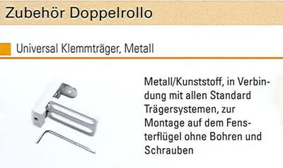 Produktbild von Universal Klemmträger, Metall weiß