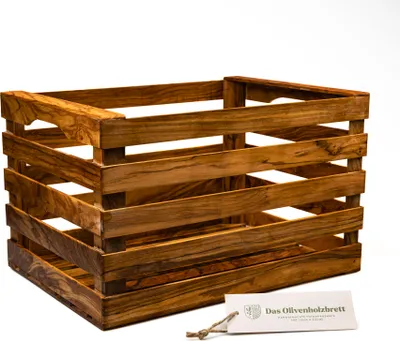 Produktbild von Obstkiste aus Olivenholz 35 x 20 x 19 cm