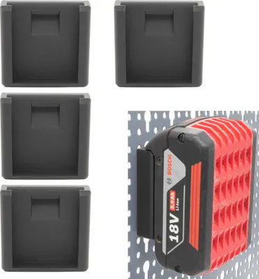 Produktbild von 4x Akku Halter für Bosch 18V für Küpper Lochwand Halterung Akku Wandhalter Bosch