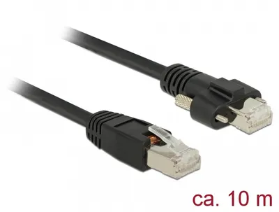 Produktbild von DeLOCK 85672, 10 m, Cat6, S/FTP (S-STP), RJ-45, RJ-45, Schwarz