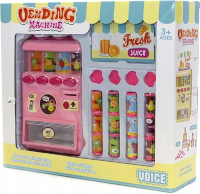 Produktbild von Spielzeug Verkaufsautomat für Kinder - Getränkeautomat mit Münzfunktion & Dosen