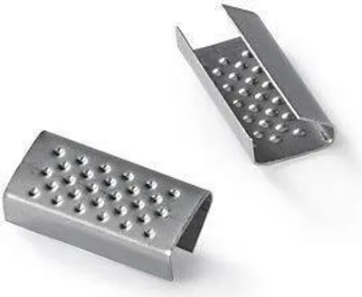 Produktbild von Verschlusshülsen Metall verzinkt geriffelt für PP/PET/Textilband Umreifungsband geriffelt 13 mm - 3000 Stück