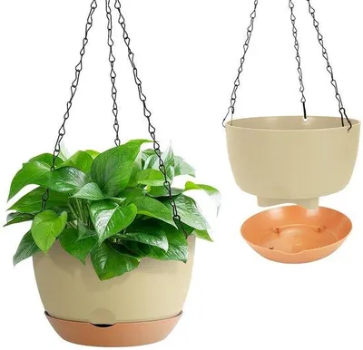 Zdjęcie produktu dla Zestaw dwóch wiszących doniczek na rośliny, o średnicy 20 cm