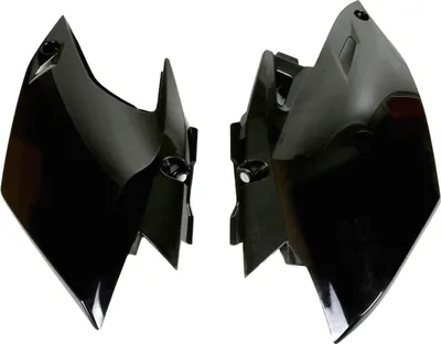 Image de Carénage latéral UFO PLAST, en deux parties, pour Yamaha WR F 450 cm³, années 2012 à 2015, couleur : noir