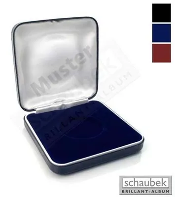 Produktbild von Schaubek Münz-Etui, Metall, 75 mm x 75 mm, rot, Durchmesser 38 mm 1658M/1