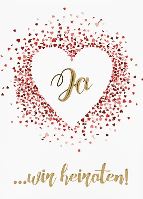 Produktbild von Kopie von Einladung Hochzeit - Vermählung - Mehrstückpackung - 5 Einladungskarten im Format 10,5x14,5cm mit Umschlägen im Beutel #1