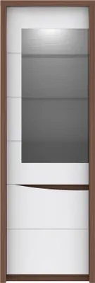 Obrázek produktu pro Furniture24 Saint Tropez vitrína STZV711LB, vitrína, vitrína do obývacího pokoje, vitrína se 2 dvířky a LED osvětlením