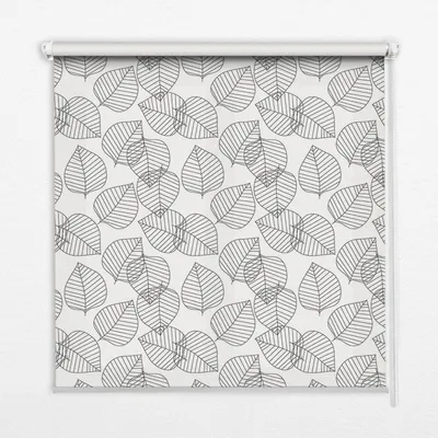 Produktbild von Seitenzug-Rollo Fensterrollo Jalousie - Lichtdurchlässig Springrollos - 80x240 cm - Gezeichnete Blätter