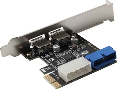 Obrázek produktu pro Rozšiřující karta PCI-E na USB 3.0 19-pinový převodník Externí 2portové připojení USB 3.0 duální připojení USB 3.0 Pro základní desku stolního počítače PC