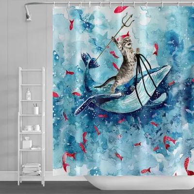 Produktbild von Omgoods – Wasserdichte Duschvorhang mit Haken, 180 x 180 cm, für das Badezimmer