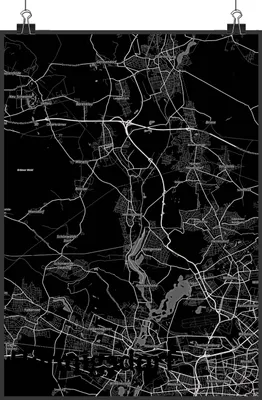 Produktbild von Mr. & Mrs. Panda Bild Hennigsdorf DIN A4 - Geschenk, Wandbild, Plakat, Stadt, Dorf Karte Landkarte Map Stadtplan, drucke, Kunstdruck, wanddeko