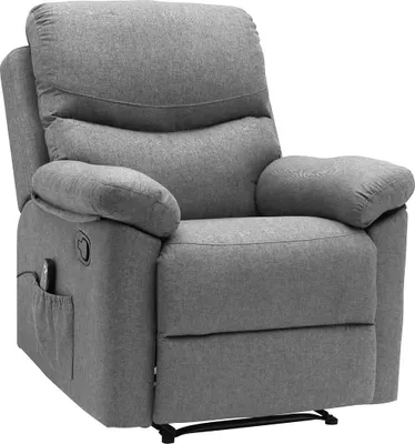 Produktbild von Massagesessel grau mit Heizfunktion, 8 Vibrationsstufen, 5 Programme, Liegefunktion, 101x95x86 cm