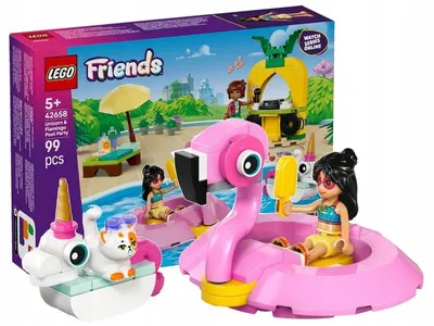 Produktbild von Lego Friends 42658 Poolparty mit Flamingo, Konstruktionsset 5+ 5 cm 8 cm