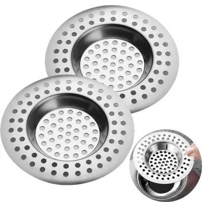 Produktbild von Abflusssieb Edelstahl 2 Stück 7,5 cm für Dusche, Badewanne, Küche