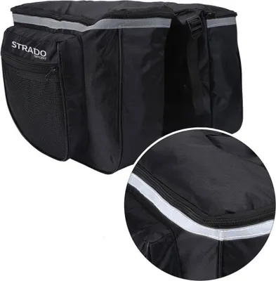 Zdjęcie produktu dla Strado podwójna torba rowerowa na bagażnik, 25 l (czarna)