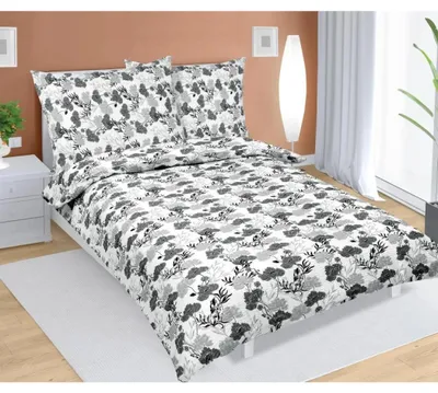 Obrázek produktu pro Krepové povlečení - 140x200 cm. 70x90 - šedá