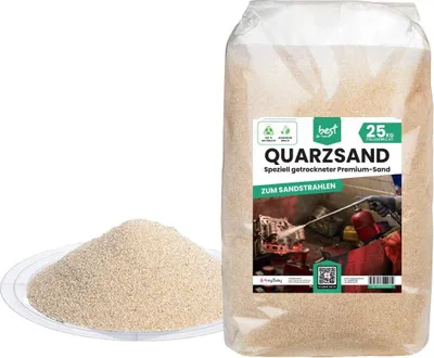 Produktbild von Best For Home - Sand Strahlmittel | Quartz sand für sandstrahlen | quarzsand 25kg (0,8-1,2) sandstrahlgranulat | Sand zum sandstrahlen